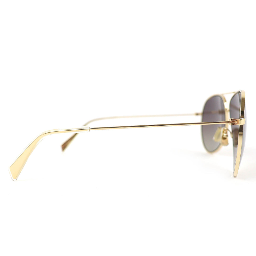 Excellent CELINE sunglasses Two Bridges Teardrop gold cotton mens CL40062U