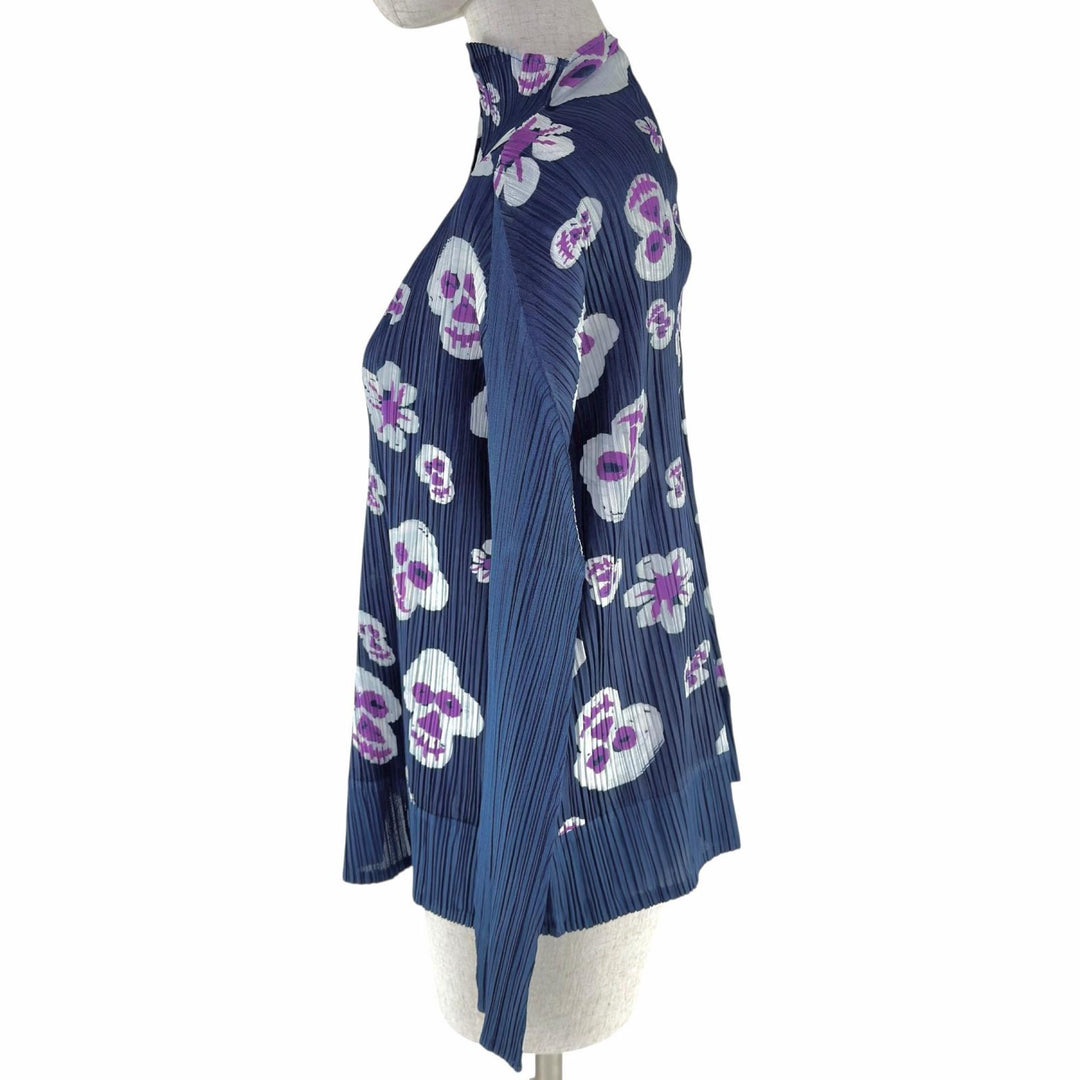 Excellent PLEATS PLEASE cardigan Navy polyester Women 4 PP13-JO724