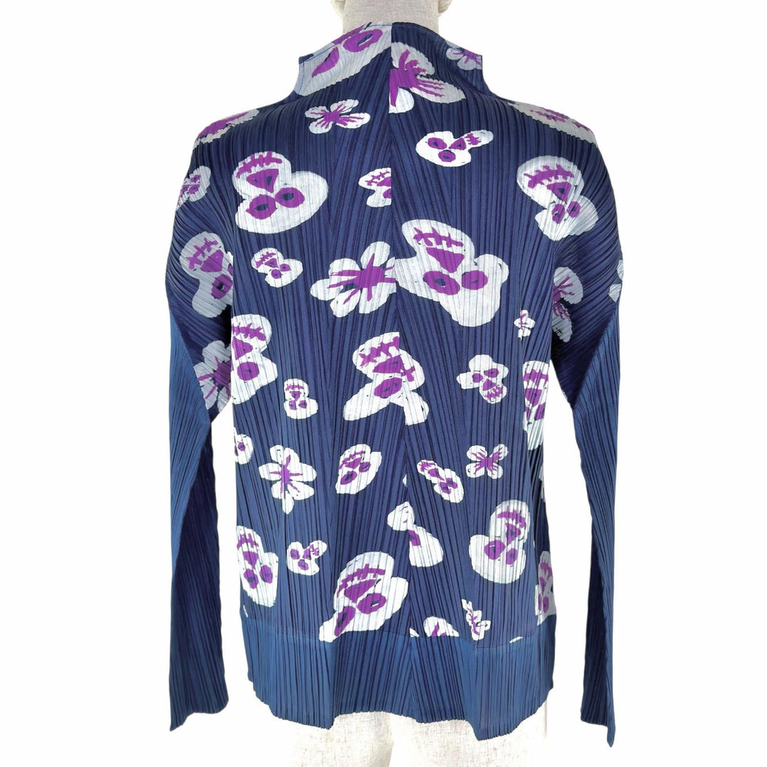 Excellent PLEATS PLEASE cardigan Navy polyester Women 4 PP13-JO724