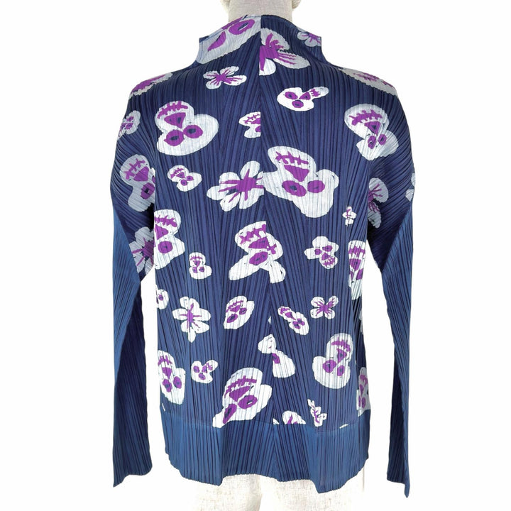 Excellent PLEATS PLEASE cardigan Navy polyester Women 4 PP13-JO724