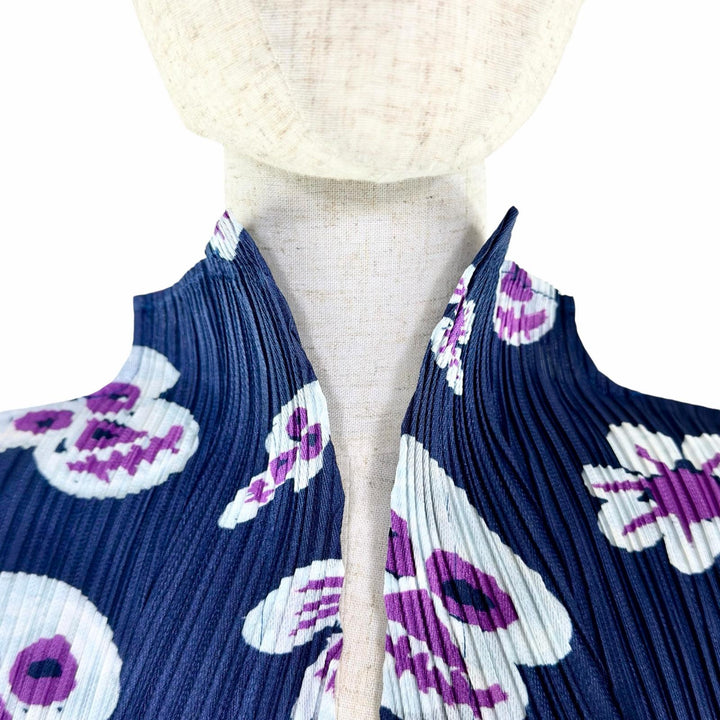 Excellent PLEATS PLEASE cardigan Navy polyester Women 4 PP13-JO724