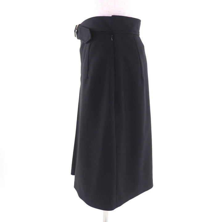 Excellent HERMES skirt black wool Women 38 2H0304DN