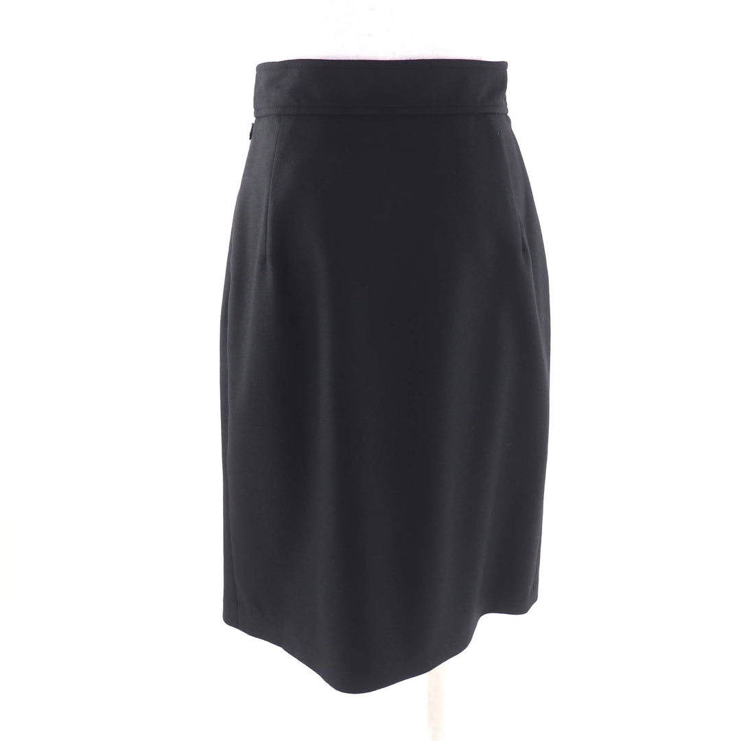 Excellent HERMES skirt black wool Women 38 2H0304DN