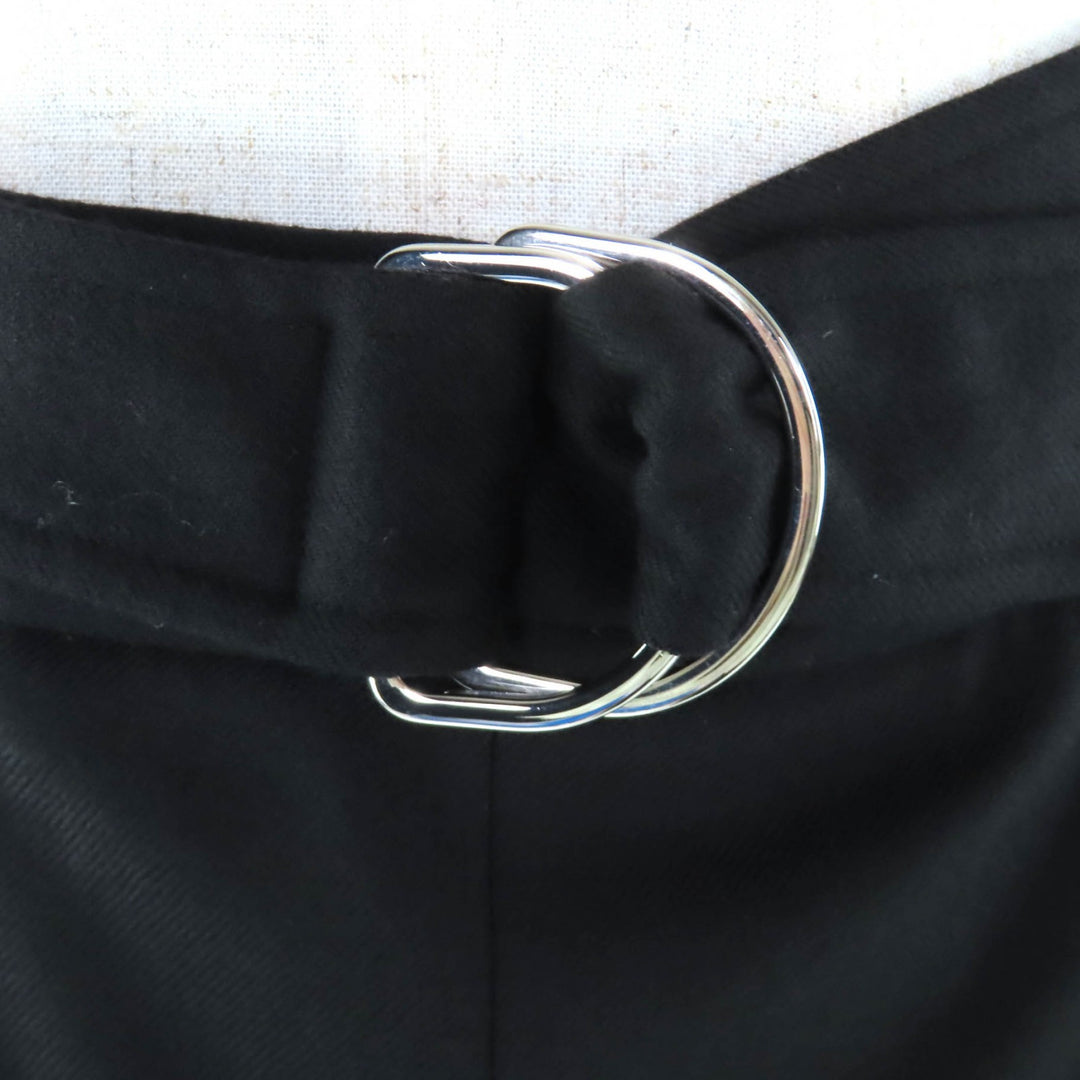 Excellent HERMES skirt black wool Women 38 2H0304DN