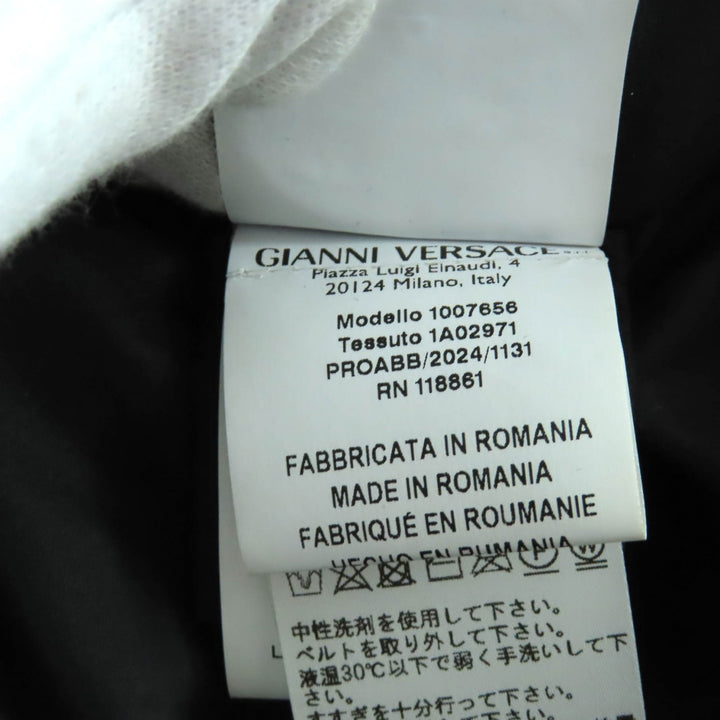 Excellent VERSACE down coat black polyester Women 36 1007656