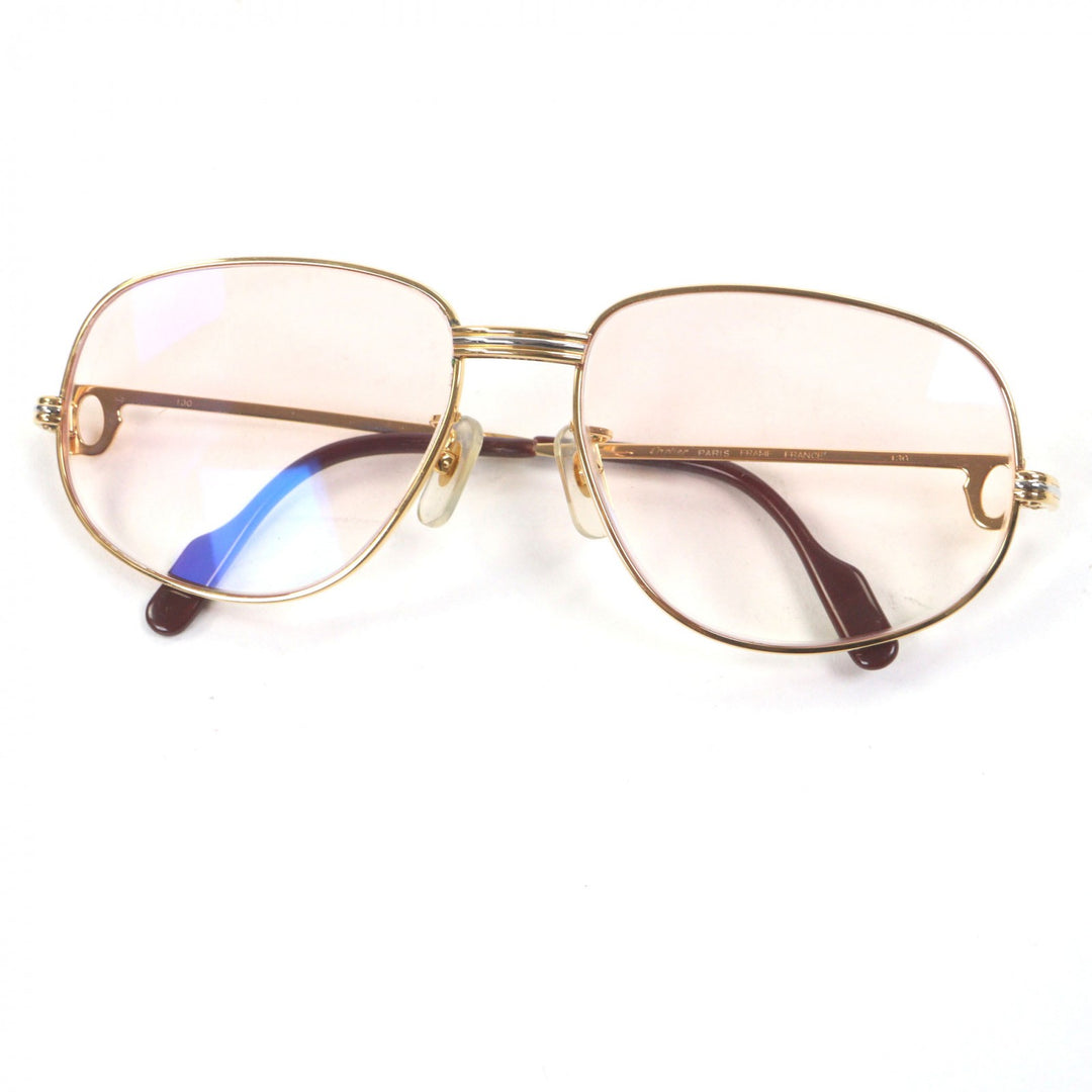 Excellent Cartier sunglasses Trinity Logo Metal Eyewear gold mens