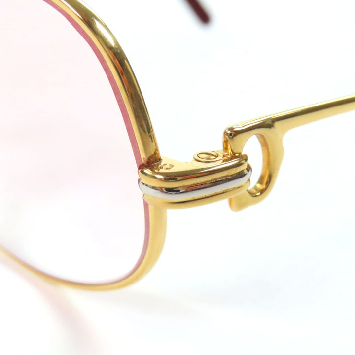 Excellent Cartier sunglasses Trinity Logo Metal Eyewear gold mens