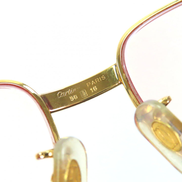 Excellent Cartier sunglasses Trinity Logo Metal Eyewear gold mens