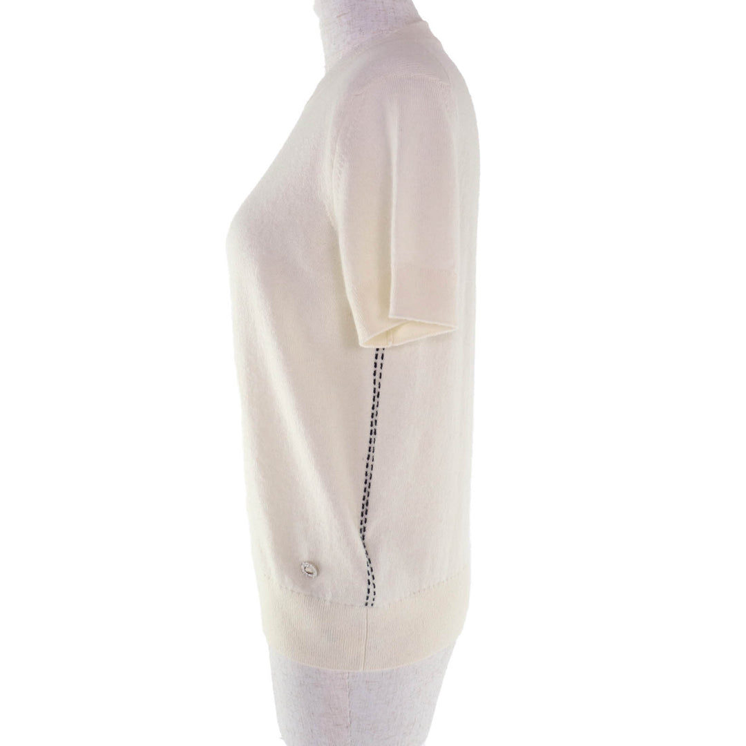 Pristine HERMES knit white cashmere Women 40 2E26358D1