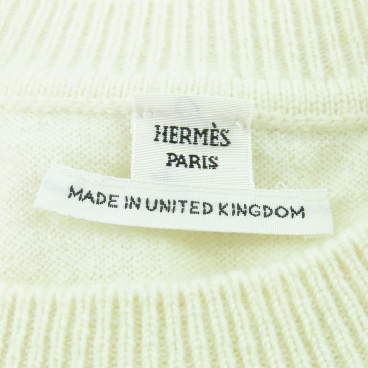 Pristine HERMES knit white cashmere Women 40 2E26358D1