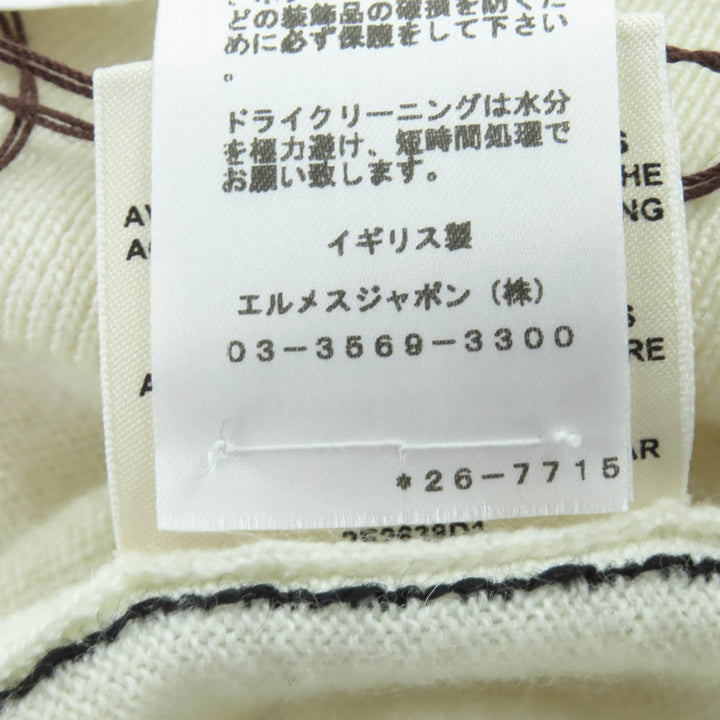 Pristine HERMES knit white cashmere Women 40 2E26358D1