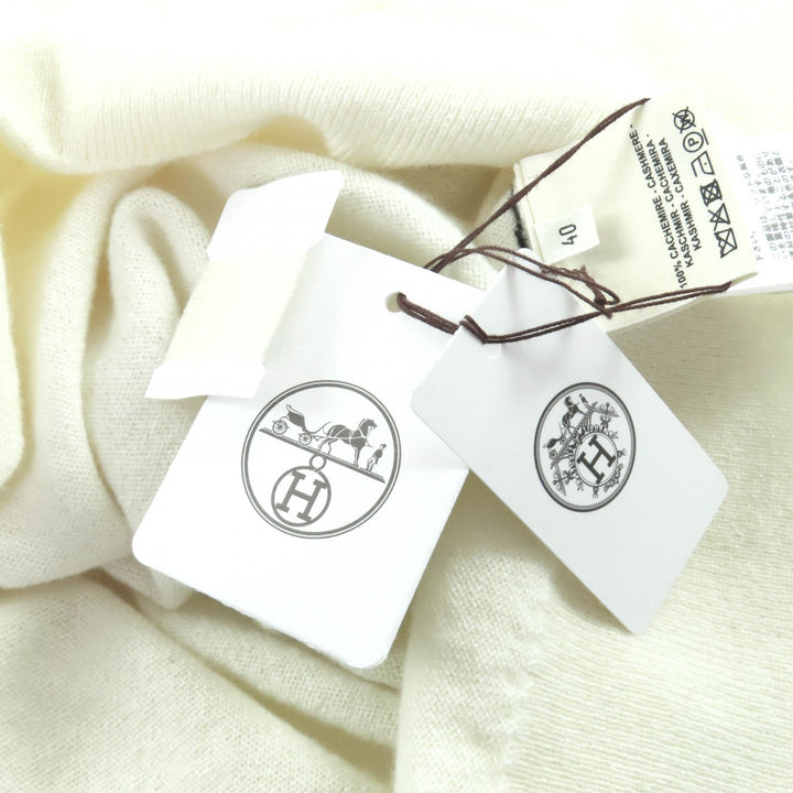 Pristine HERMES knit white cashmere Women 40 2E26358D1