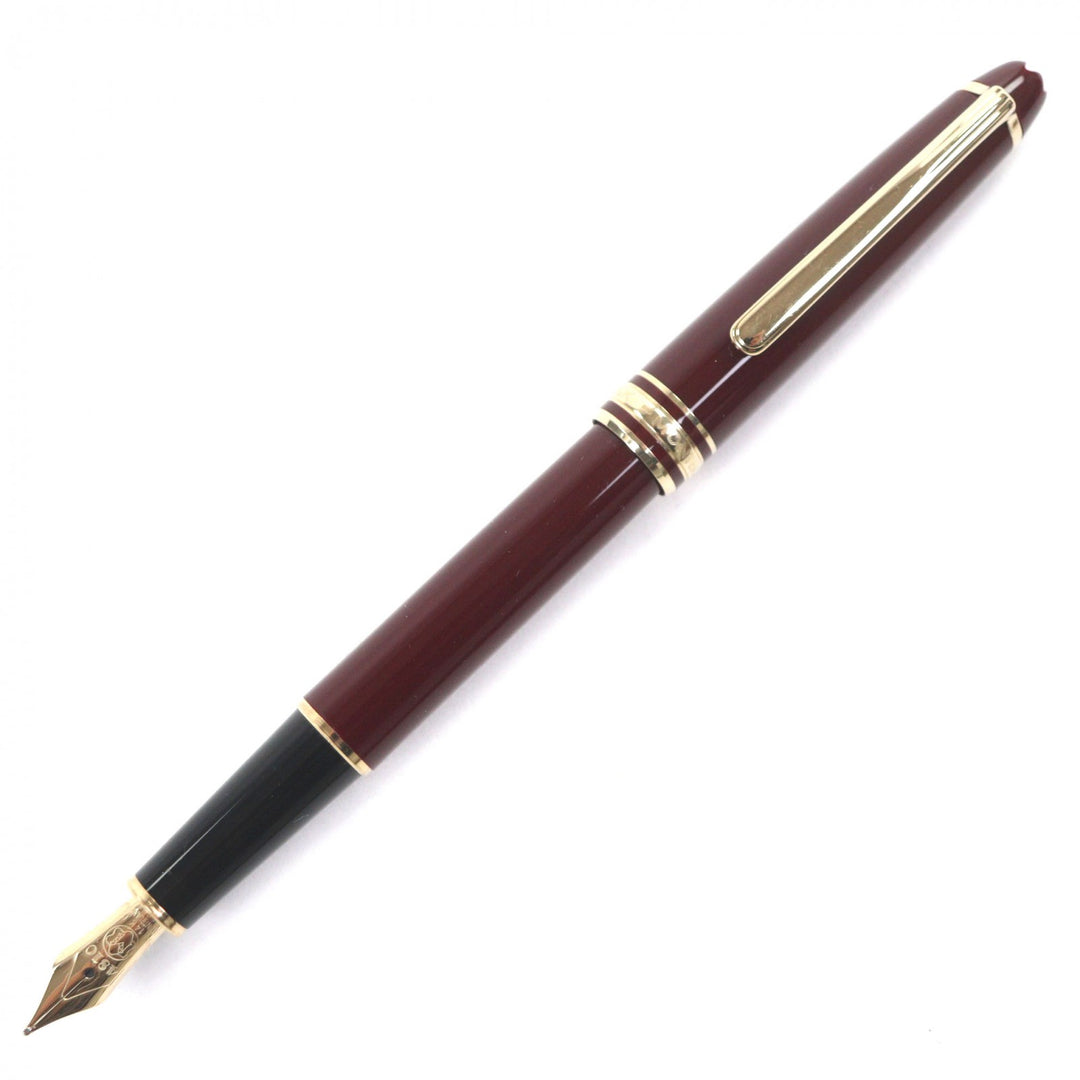 Great MONTBLANC fountain pen Meisterstück Classic white star Bordeaux 14K mens