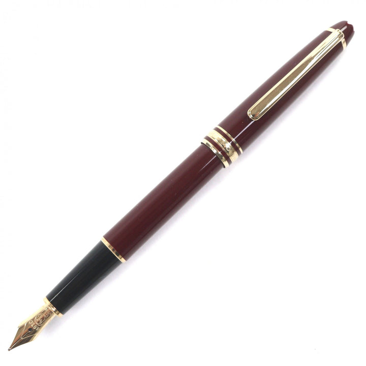 Great MONTBLANC fountain pen Meisterstück Classic white star Bordeaux 14K mens