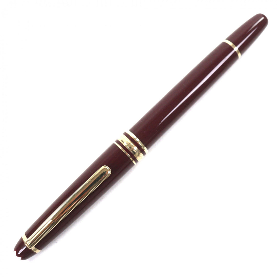 Great MONTBLANC fountain pen Meisterstück Classic white star Bordeaux 14K mens