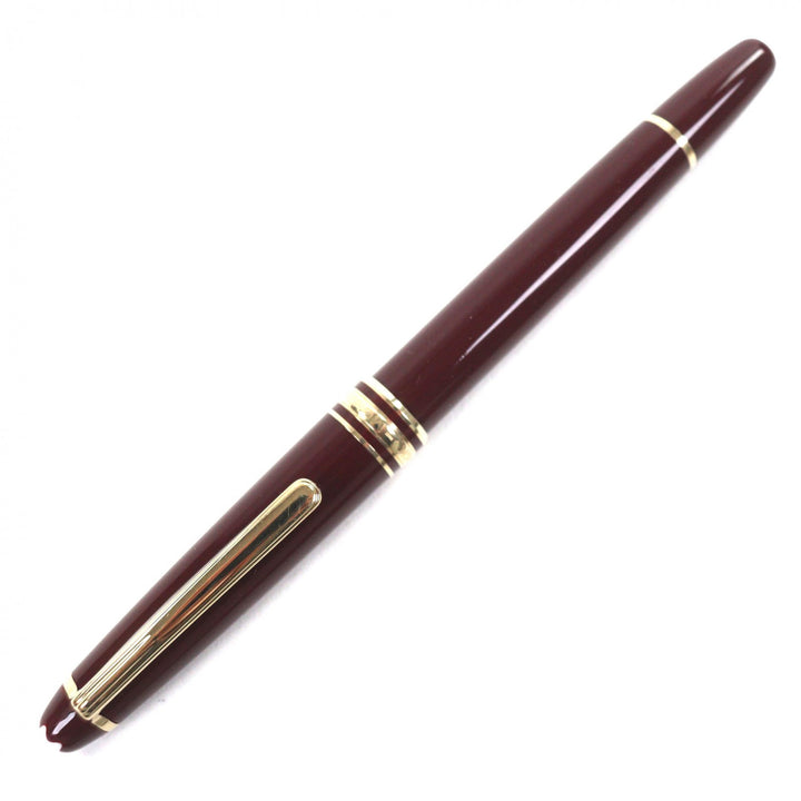 Great MONTBLANC fountain pen Meisterstück Classic white star Bordeaux 14K mens