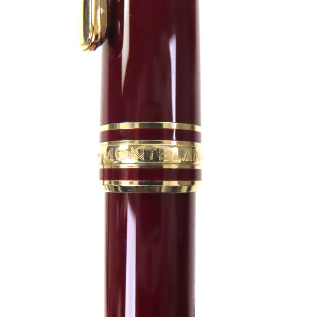 Great MONTBLANC fountain pen Meisterstück Classic white star Bordeaux 14K mens
