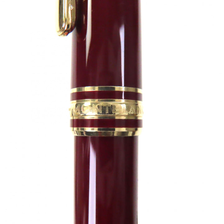 Great MONTBLANC fountain pen Meisterstück Classic white star Bordeaux 14K mens