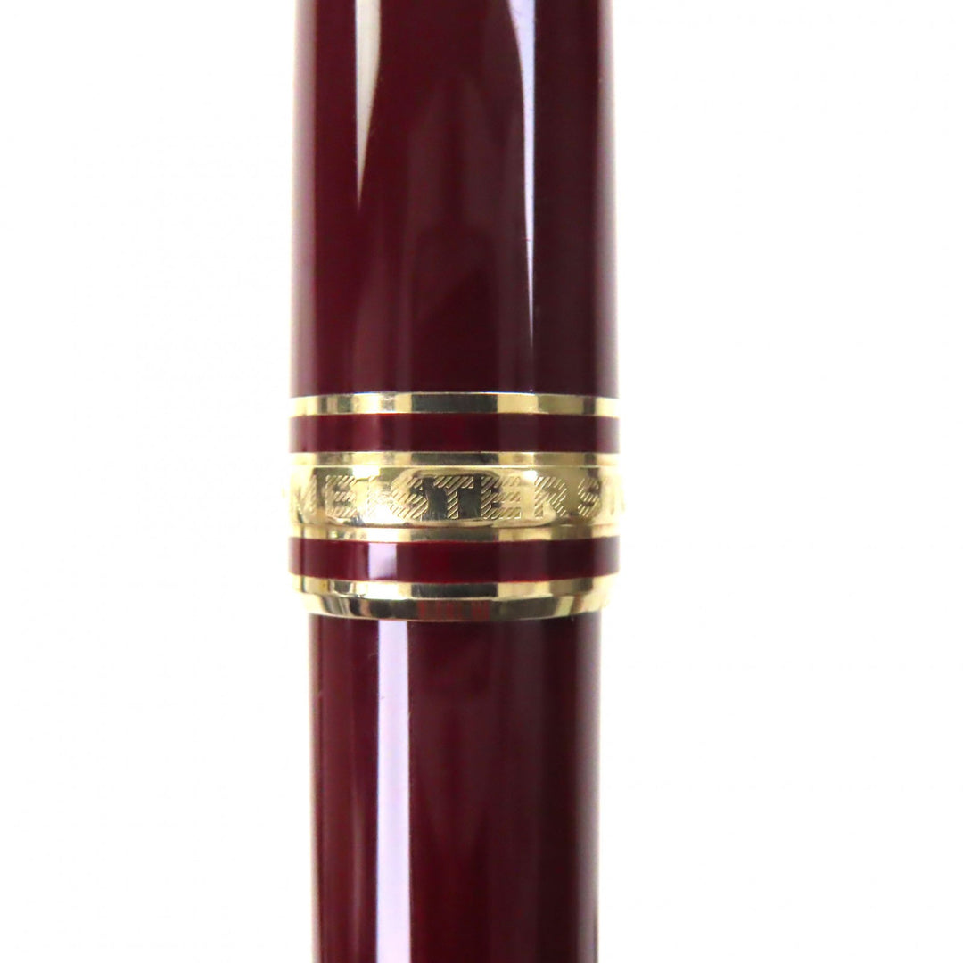 Great MONTBLANC fountain pen Meisterstück Classic white star Bordeaux 14K mens