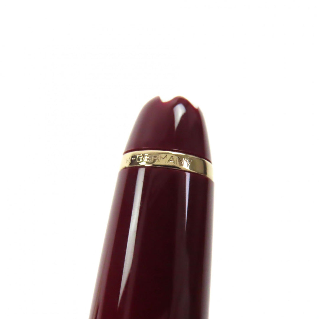 Great MONTBLANC fountain pen Meisterstück Classic white star Bordeaux 14K mens