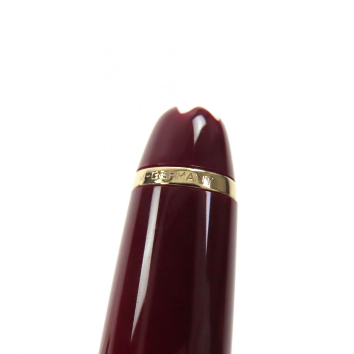 Great MONTBLANC fountain pen Meisterstück Classic white star Bordeaux 14K mens