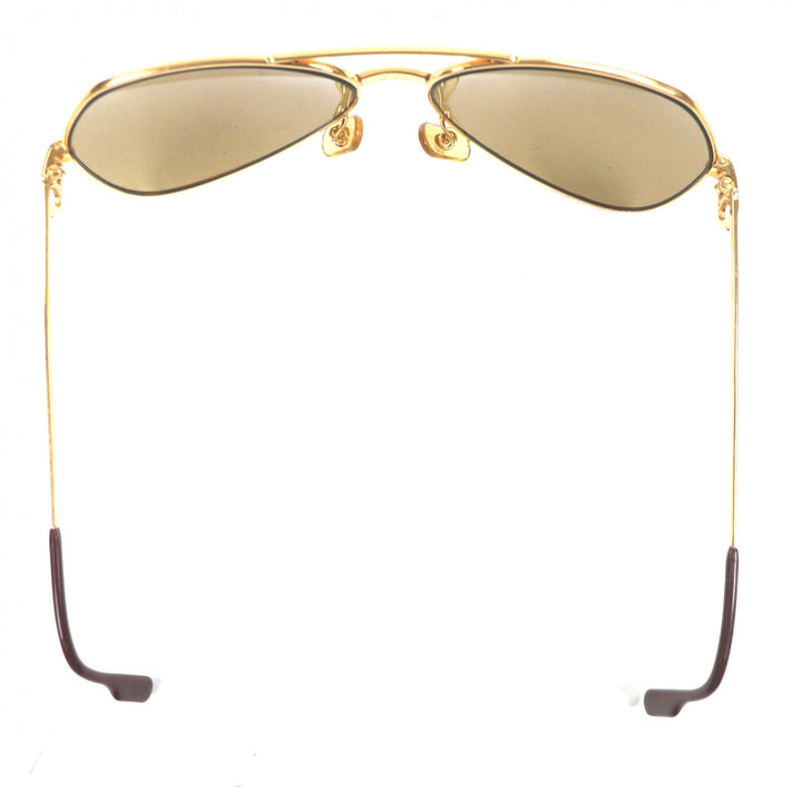 Great Cartier sunglasses Trinity Two-bridge logo Metal gold mens