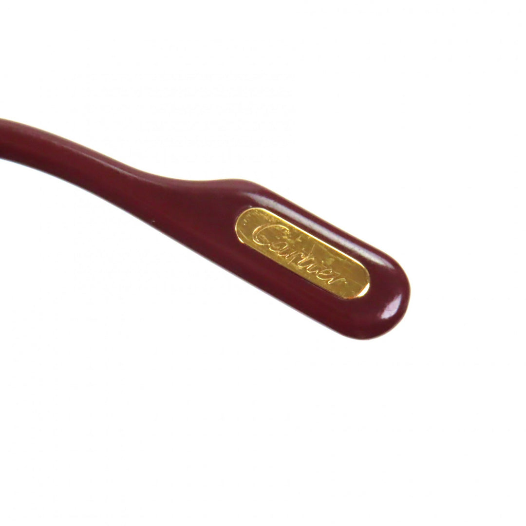 Great Cartier sunglasses Trinity Two-bridge logo Metal gold mens