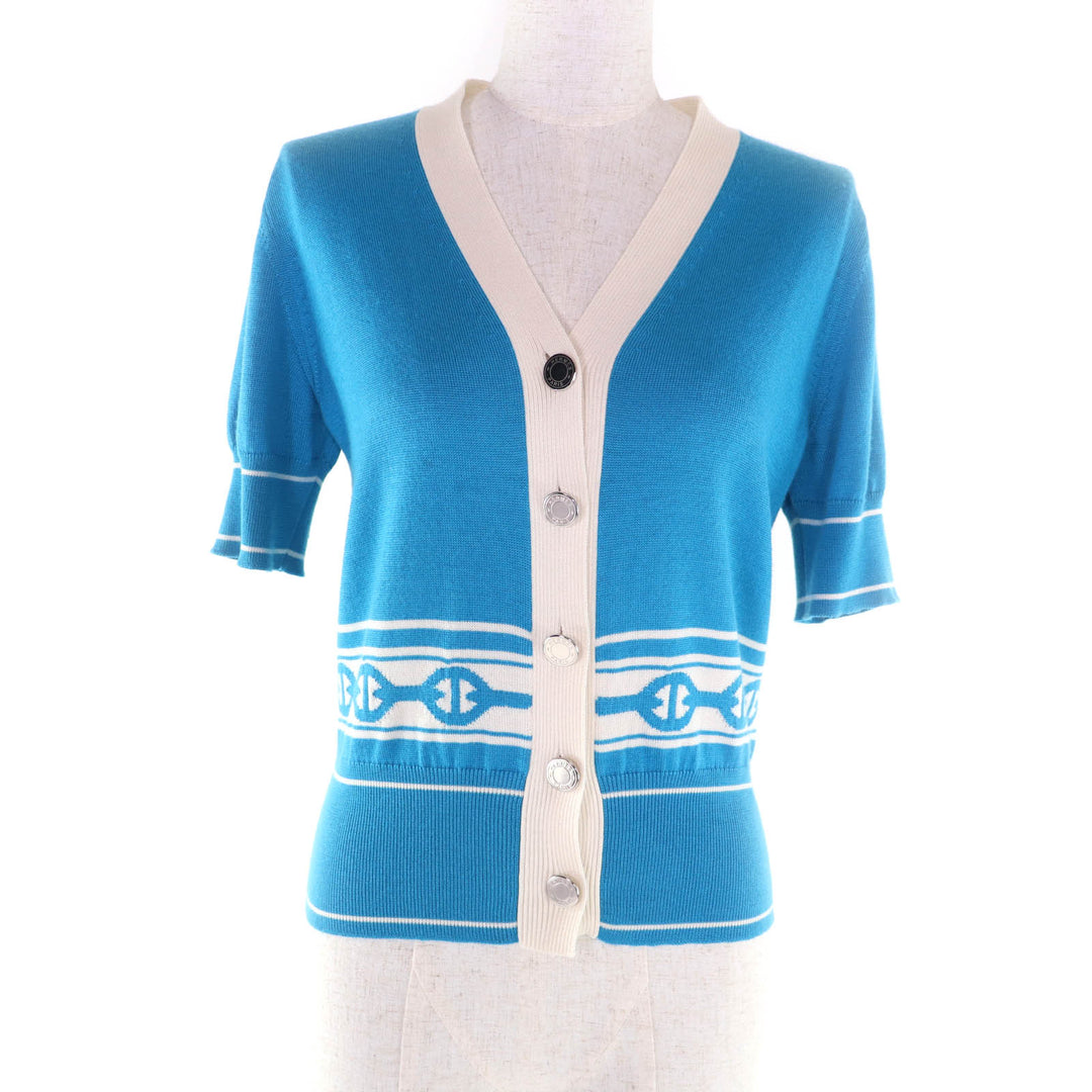 Excellent HERMES cardigan blue cashmere Women 38