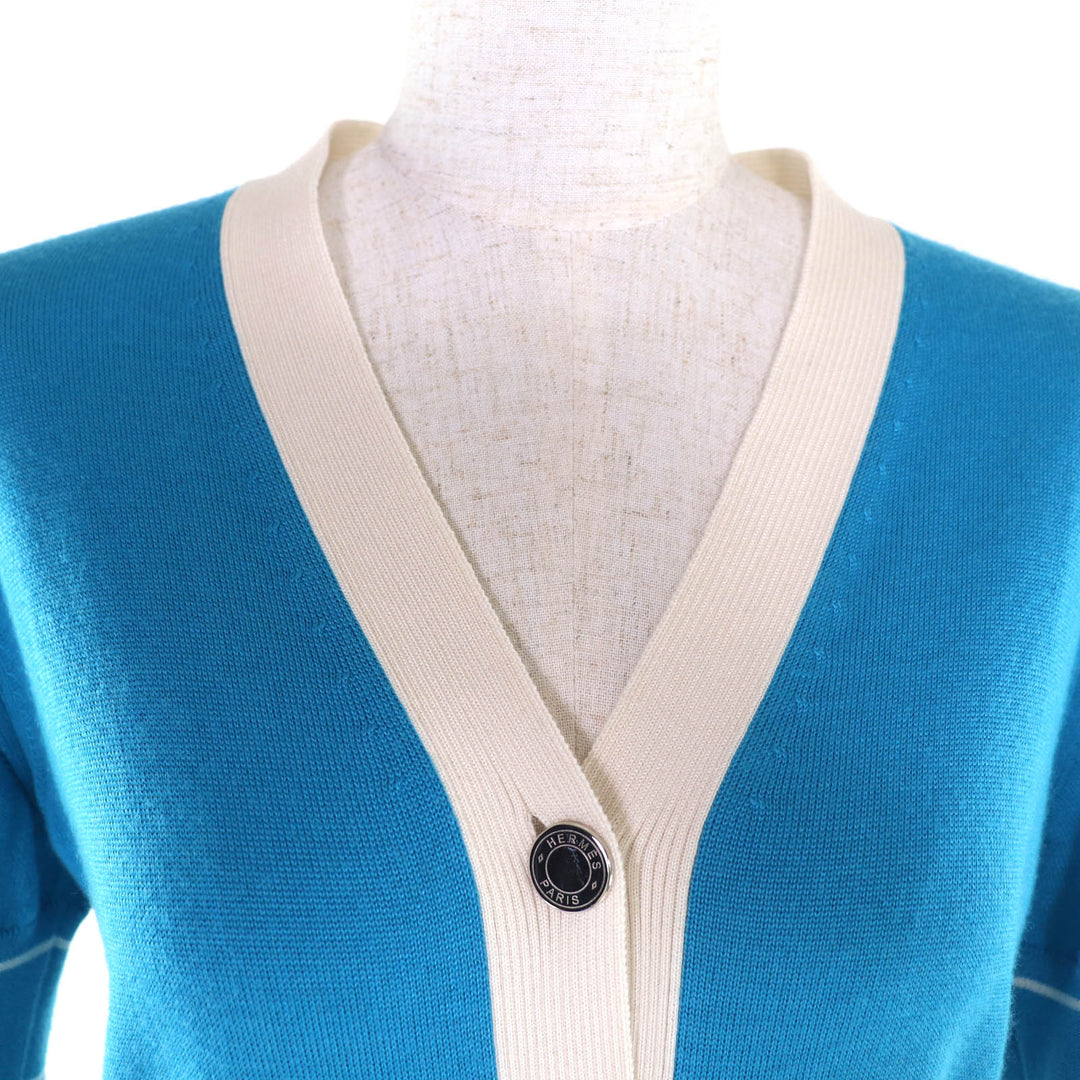 Excellent HERMES cardigan blue cashmere Women 38