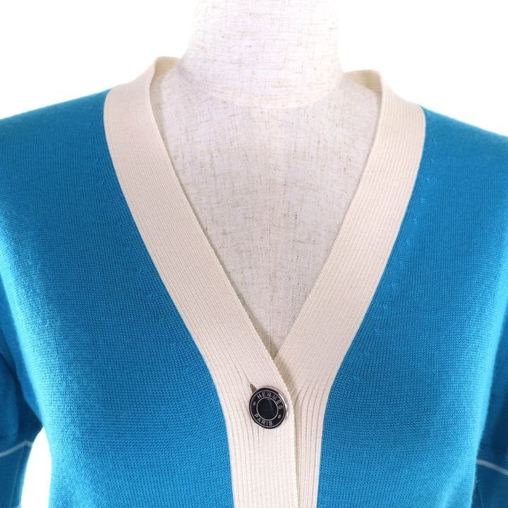 Excellent HERMES cardigan blue cashmere Women 38