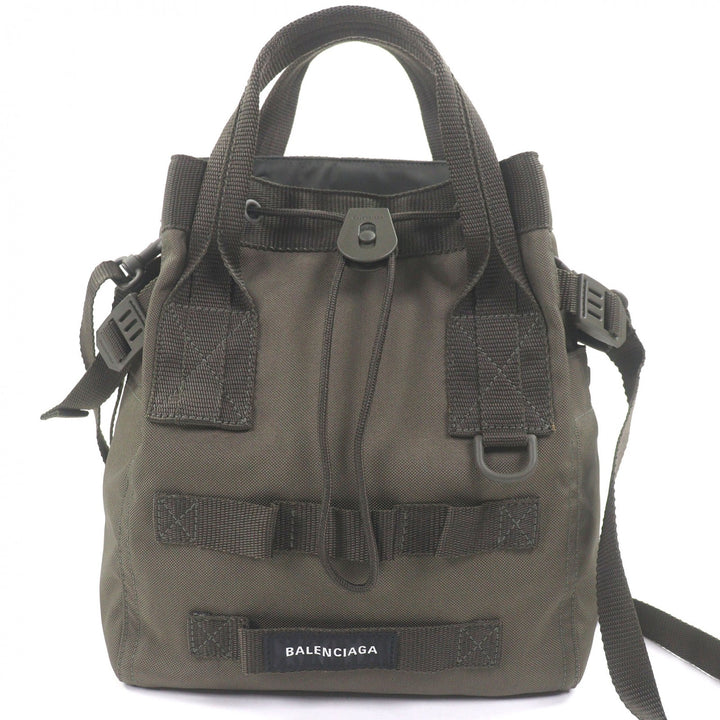 Great BALENCIAGA Shoulder Bag ARMY 2WAY handbag khaki