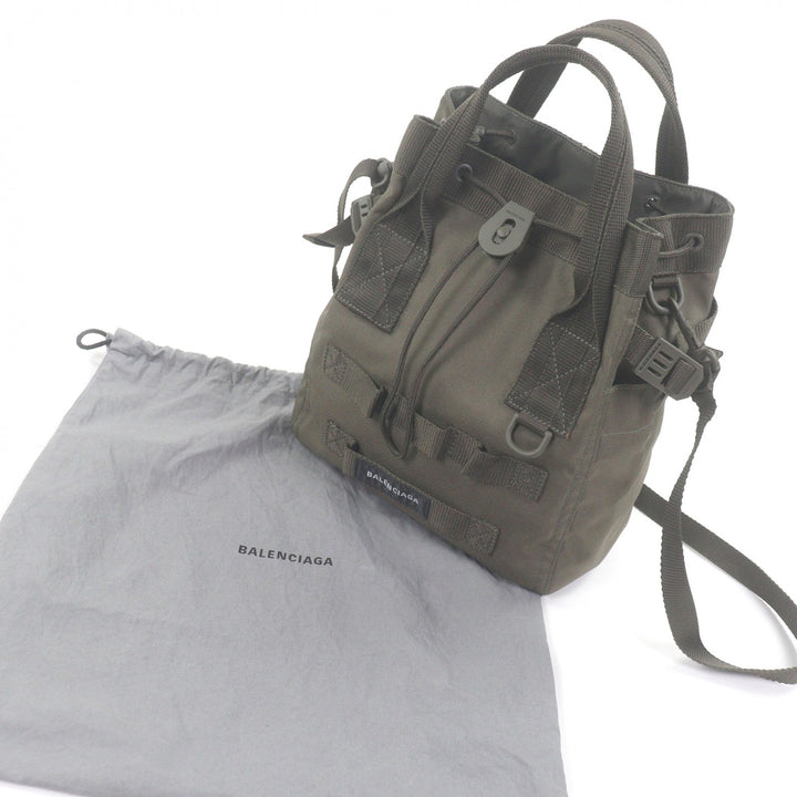Great BALENCIAGA Shoulder Bag ARMY 2WAY handbag khaki