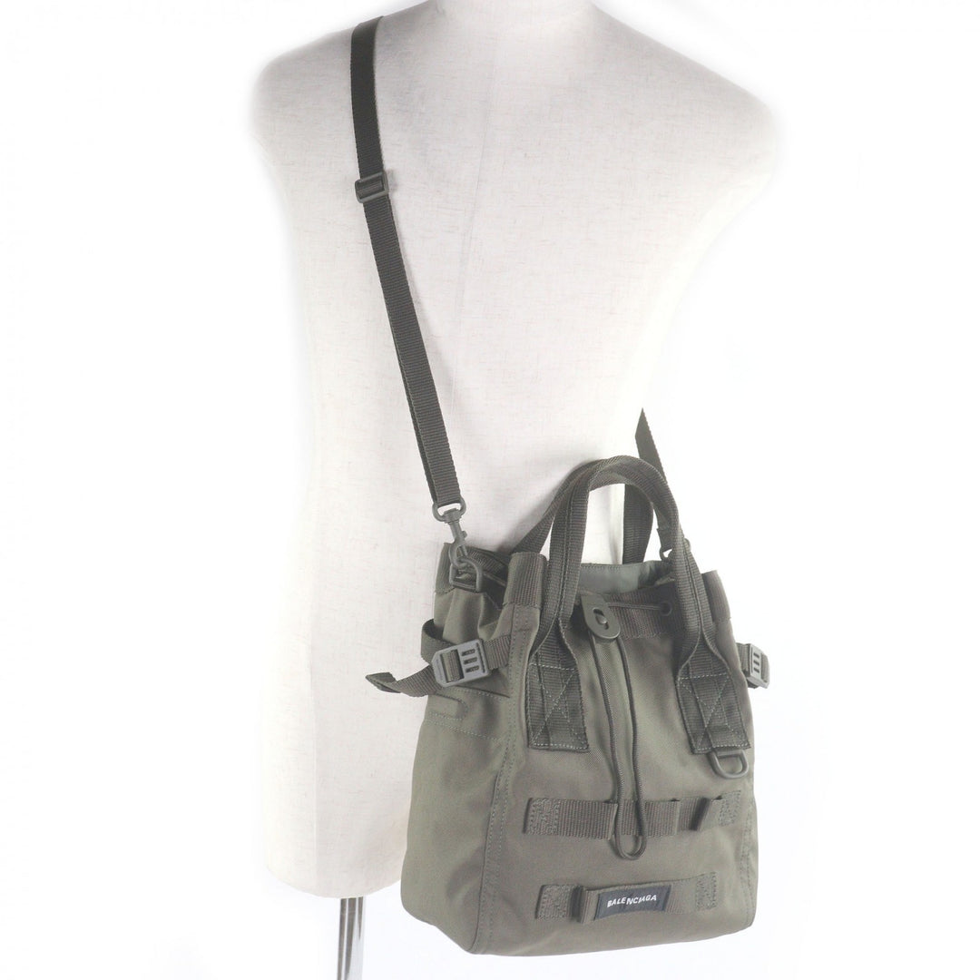 Great BALENCIAGA Shoulder Bag ARMY 2WAY handbag khaki