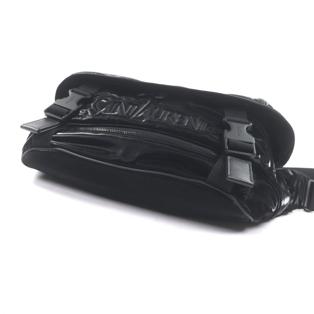 Excellent SAINT LAURENT PARIS Sling bag Embroidery black Nylon mens 758258