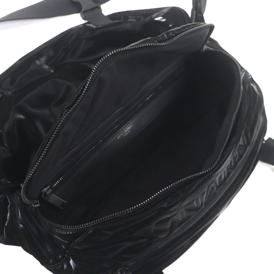 Excellent SAINT LAURENT PARIS Sling bag Embroidery black Nylon mens 758258