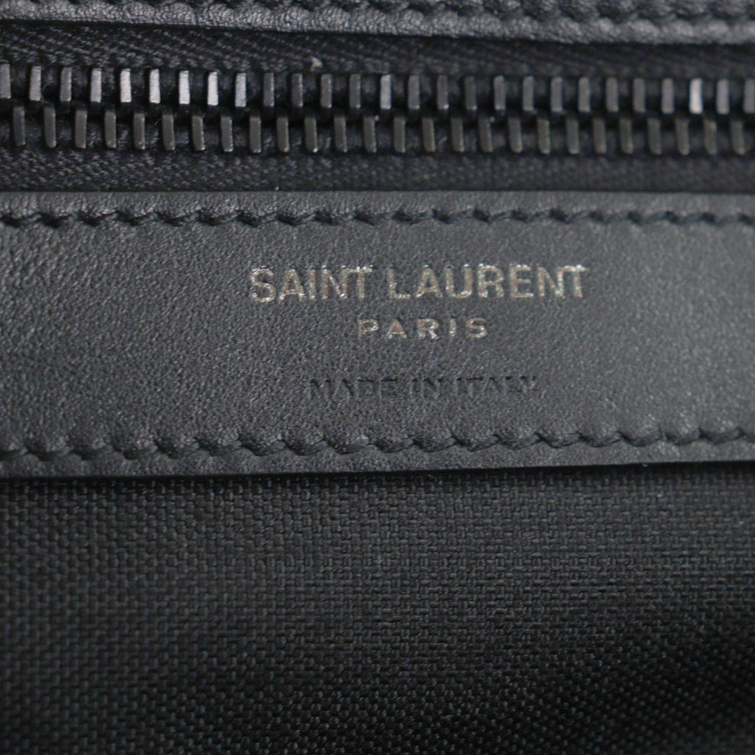 Excellent SAINT LAURENT PARIS Sling bag Embroidery black Nylon mens 758258