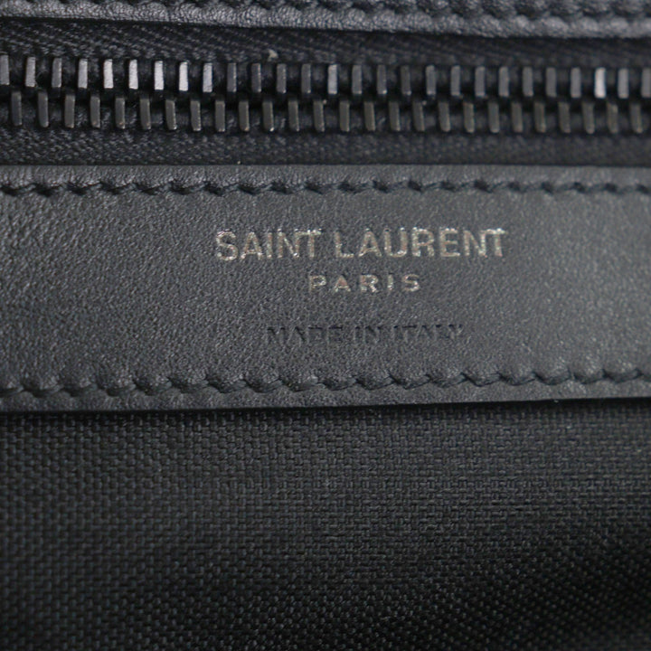 Excellent SAINT LAURENT PARIS Sling bag Embroidery black Nylon mens 758258