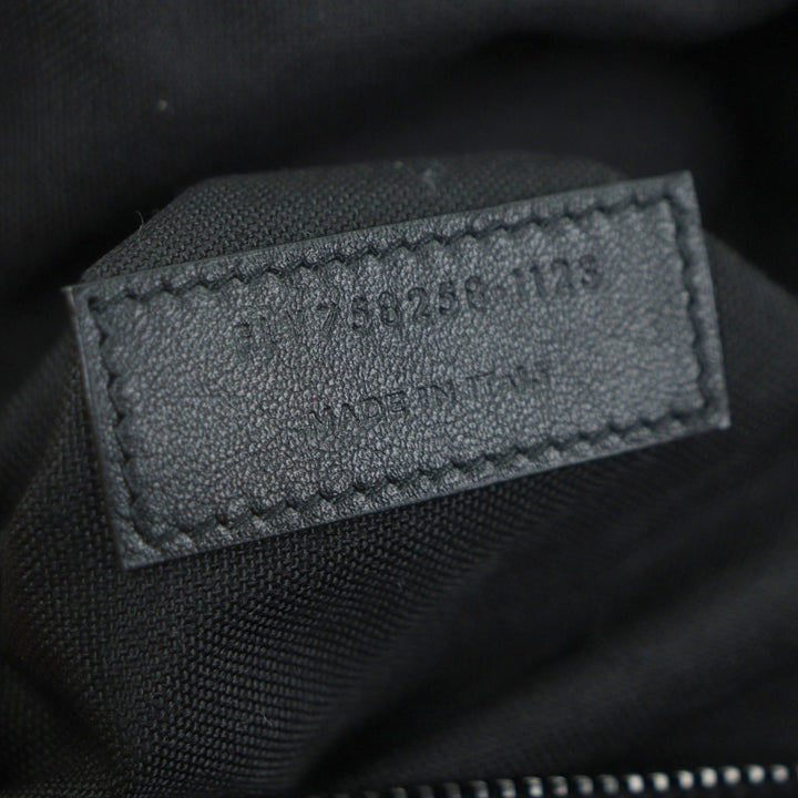 Excellent SAINT LAURENT PARIS Sling bag Embroidery black Nylon mens 758258