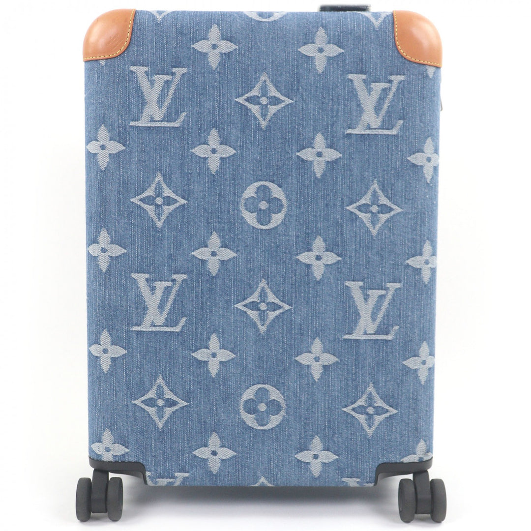 Great LOUIS VUITTON Carry Bag Horizon 55 LV Remix Monogram Denim Indigo blue