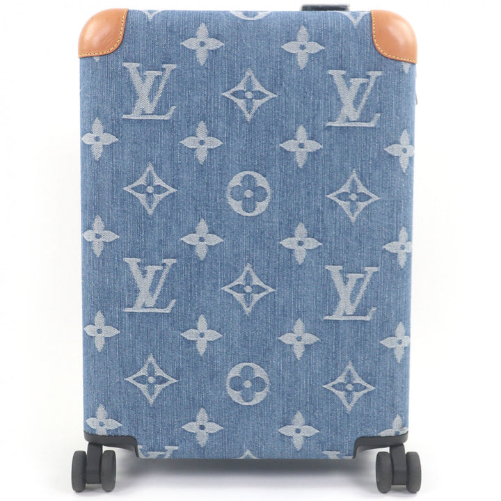 Great LOUIS VUITTON Carry Bag Horizon 55 LV Remix Monogram Denim Indigo blue