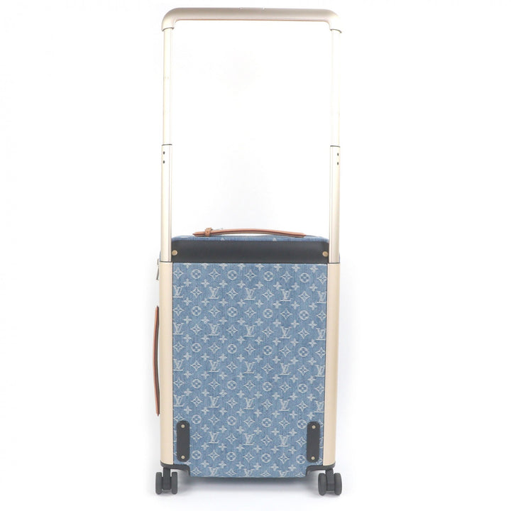 Great LOUIS VUITTON Carry Bag Horizon 55 LV Remix Monogram Denim Indigo blue