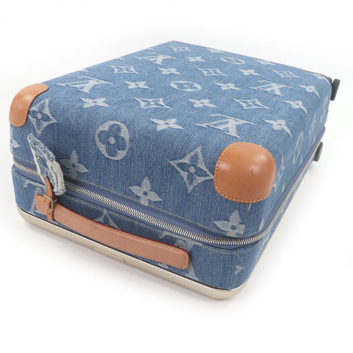 Great LOUIS VUITTON Carry Bag Horizon 55 LV Remix Monogram Denim Indigo blue