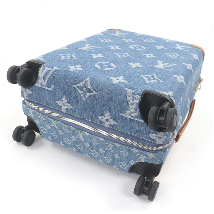 Great LOUIS VUITTON Carry Bag Horizon 55 LV Remix Monogram Denim Indigo blue