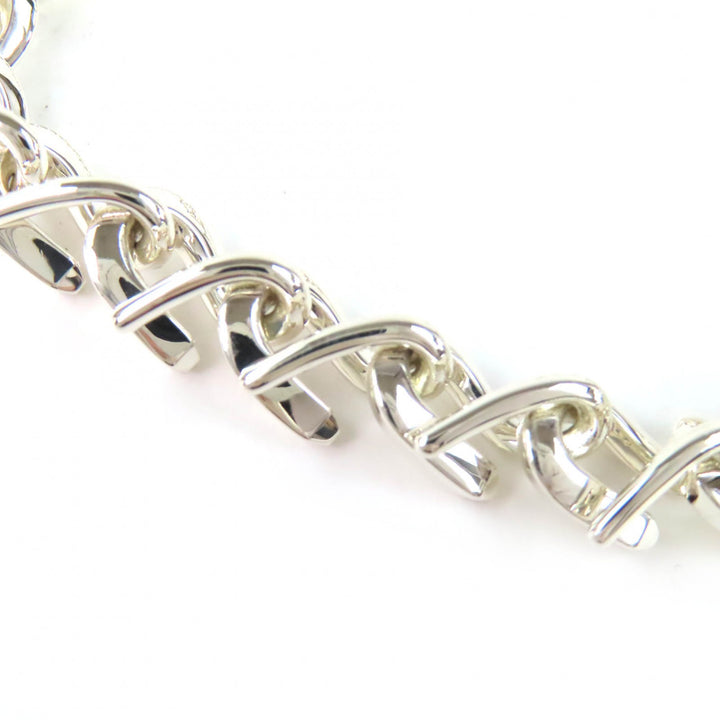 Excellent TIFFANY&Co. bracelet Forged Medium Link Bracelet High Polish 925