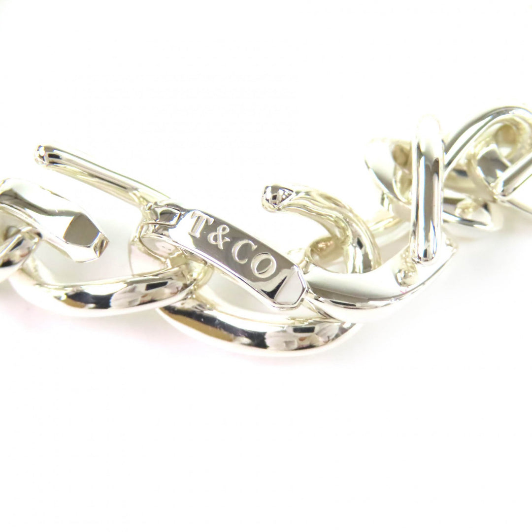 Excellent TIFFANY&Co. bracelet Forged Medium Link Bracelet High Polish 925