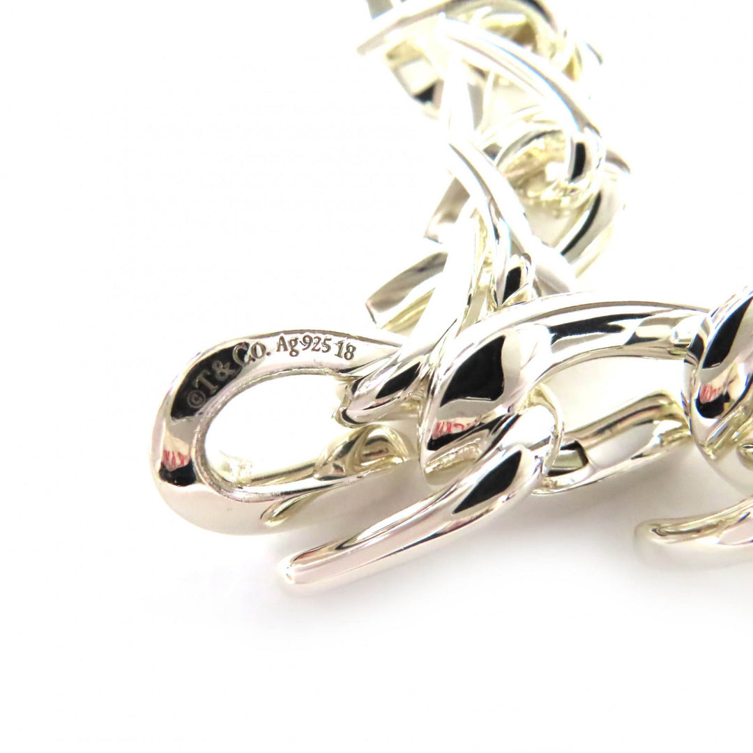 Excellent TIFFANY&Co. bracelet Forged Medium Link Bracelet High Polish 925