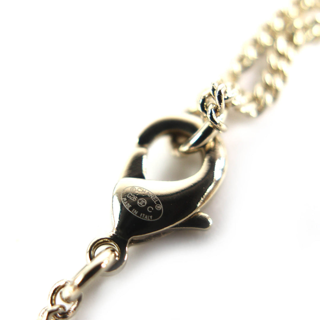 Excellent CHANEL Necklace Bambi COCO Mark Rhinestone Faux Pearl gold Women