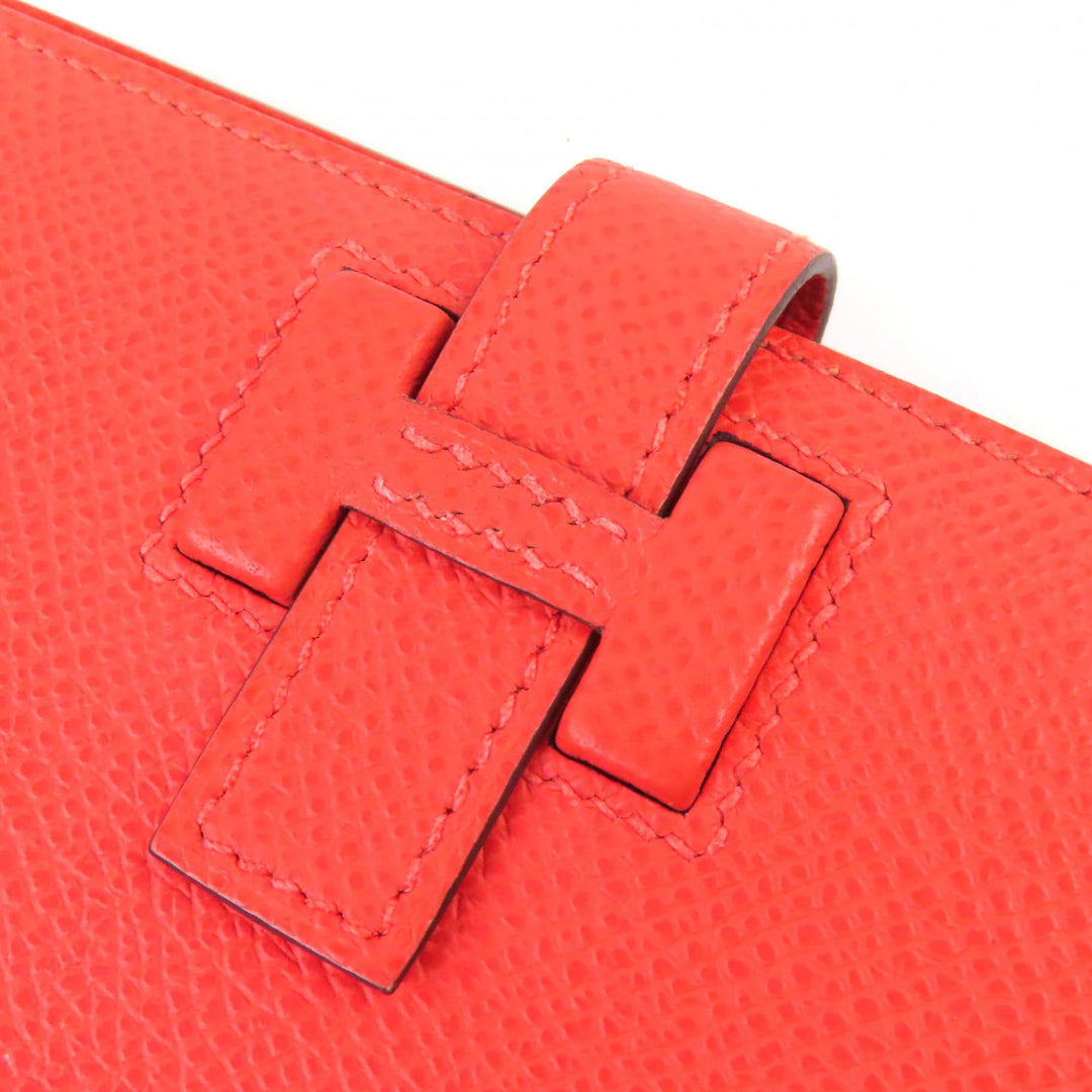 Great HERMES Bifold Wallet New H Passant Compactwallet Epsom Leather H085779CKG0