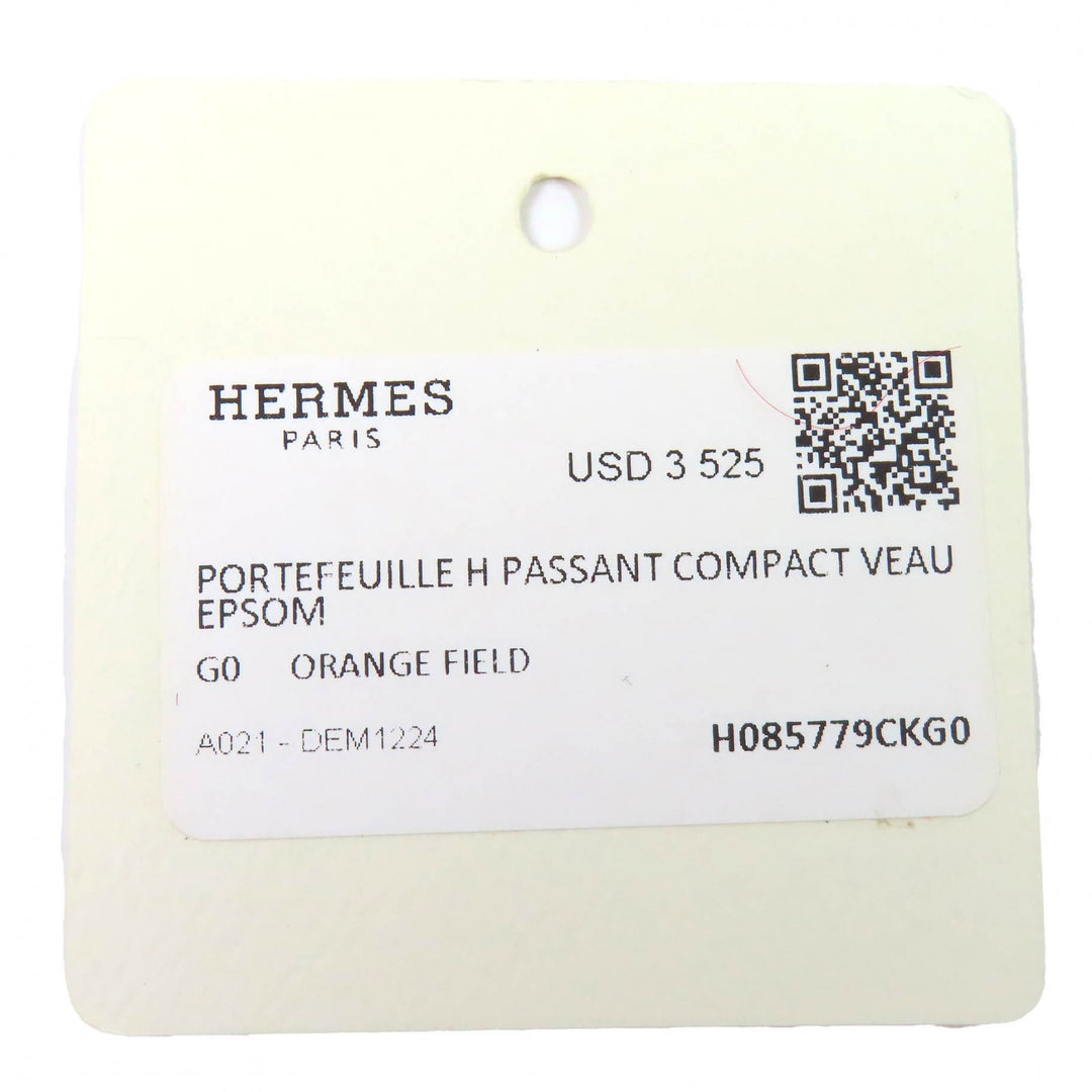 Great HERMES Bifold Wallet New H Passant Compactwallet Epsom Leather H085779CKG0