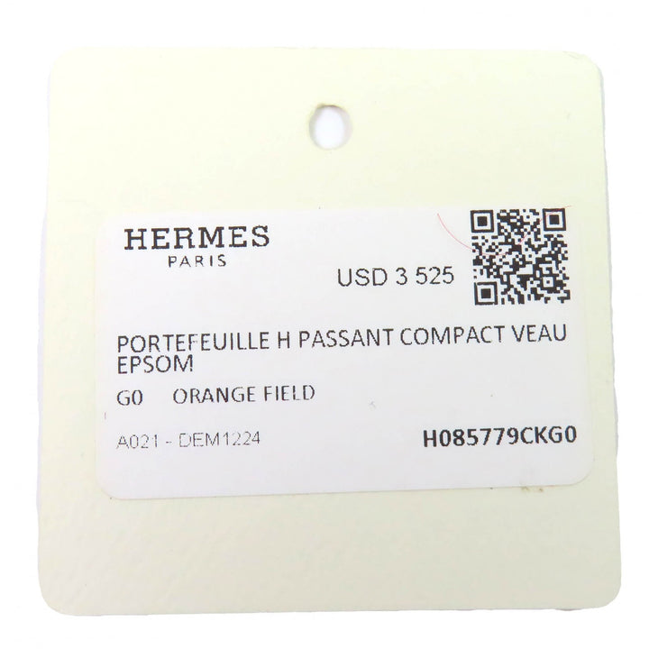 Great HERMES Bifold Wallet New H Passant Compactwallet Epsom Leather H085779CKG0